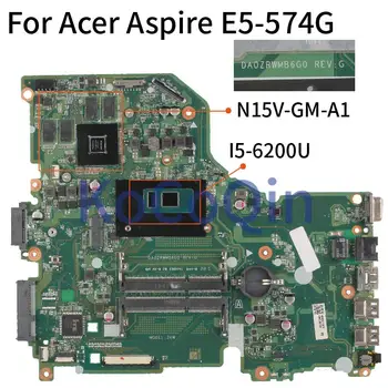 Za Acer Aspire E5-574 E5-574G I5-6200U Matična ploča laptopa DA0ZRWMB6G0 N15V-GM-A1 DDR3 Matična ploča laptopa