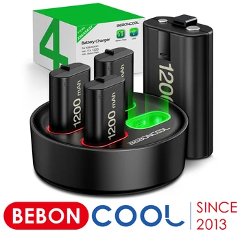 Zamjena Baterija 4x1200 mah Punjiva Baterija Za Xbox Series X/S/Xbox One S/X/Xbox One Kontroler + USB Punjač