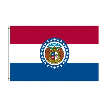 Zastava države Missouri veličine 3x5 metara Od Poliestera digitalni Tisak, Banner države SAD-u